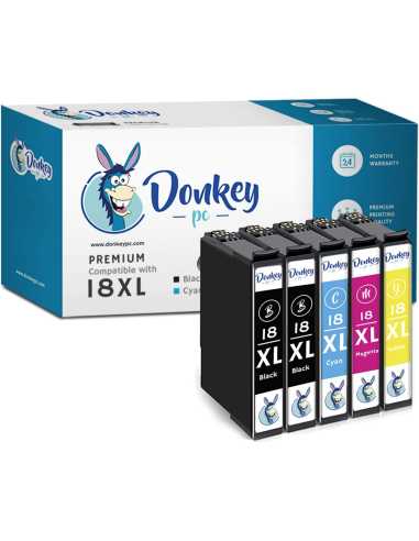 Donkey pc - 18XL Cartuchos de Tinta para Epson Expression Home