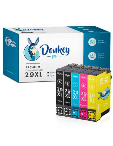 Donkey pc 29XL Cartuchos de Tinta 29 XL Compatibles con Epson (2Negro 1Cian 1Magenta 1Amarillo)