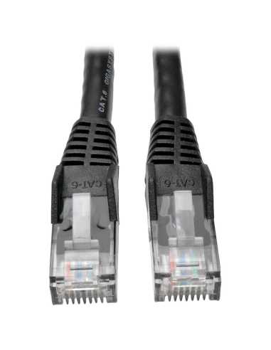 Tripp Lite N201-050-BK Cable Ethernet (UTP) Patch Moldeado Snagless Cat6 Gigabit (RJ45 M M), Negro, 15 m [50 pies]