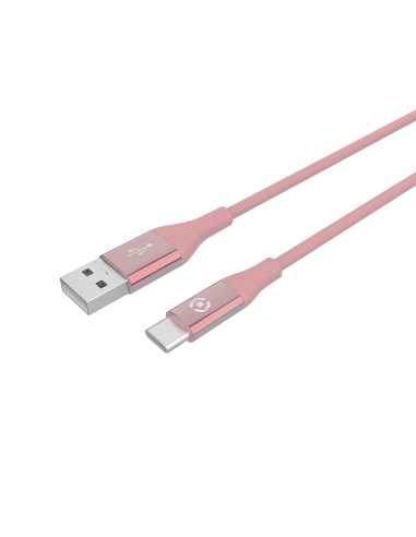 Celly USBTYPECCOLORPK cable USB 1 m USB 2.0 USB A USB C Rosa