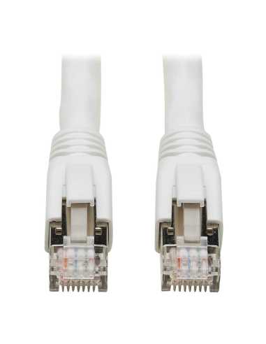 Tripp Lite N272-015-WH Cable S FTP Patch Ethernet Blindado Snagless Certificado Cat8 25G 40G (RJ45 M M), PoE, Blanco, 4.57 m