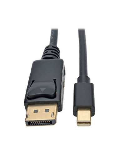 Tripp Lite P583-006-BK Adaptador de Cable Mini DisplayPort a DisplayPort 4K a 60 Hz (M M), Negro, 1.83 m [6 pies]