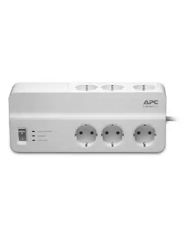 APC PM6-GR limitador de tensión Blanco 6 salidas AC 230 V 2 m