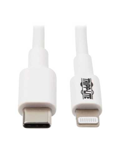 Tripp Lite M102-003-WH Cable de Sincronización y Carga USB C a Lightning, Certificado MFi - USB 2.0, M M, Blanco, 0.91 m [3