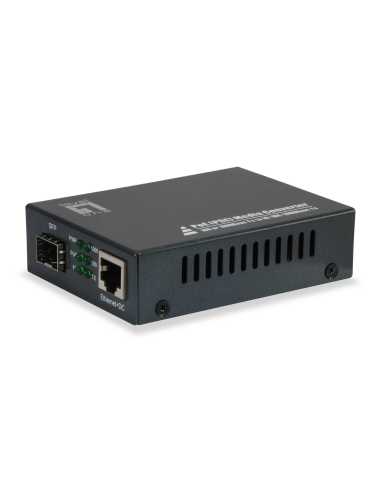 LevelOne GVT-2012 convertidor de medio 1000 Mbit s Negro