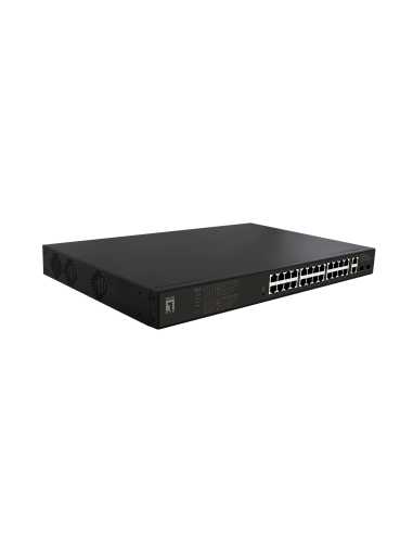 LevelOne GEP-2821 switch No administrado Gigabit Ethernet (10 100 1000) Energía sobre Ethernet (PoE) 1U Negro