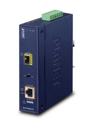 PLANET IGTP-805AT convertidor de medio 2000 Mbit s 1310 nm Azul