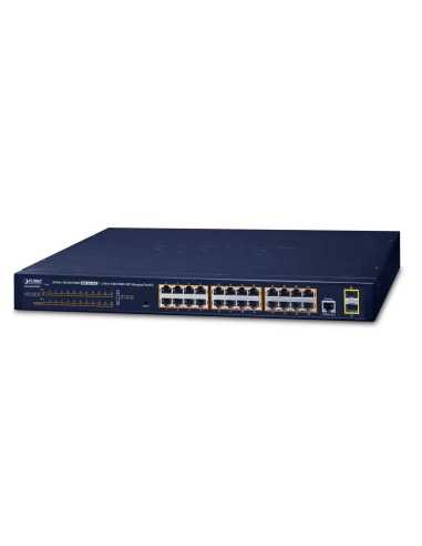 PLANET GS-4210-24P2S switch Gestionado L2 L4 Gigabit Ethernet (10 100 1000) Energía sobre Ethernet (PoE) 1U Azul