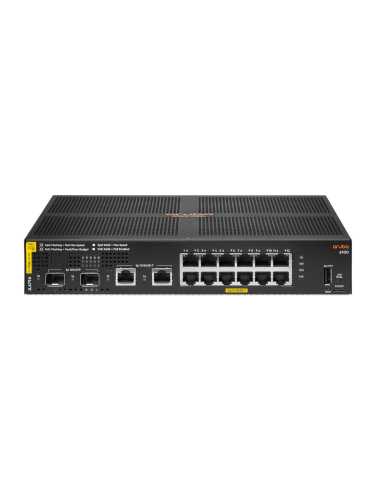 Hewlett Packard Enterprise Aruba 6100 12G Class4 PoE 2G 2SFP+ 139W Gestionado L3 Gigabit Ethernet (10 100 1000) Energía sobre