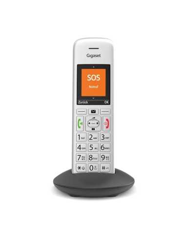 Gigaset E390HX Teléfono DECT analógico Identificador de llamadas Plata