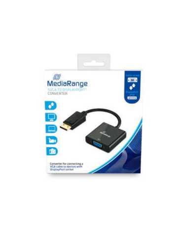 MediaRange MRCS173 adaptador de cable de vídeo 0,15 m VGA (D-Sub) DisplayPort Negro