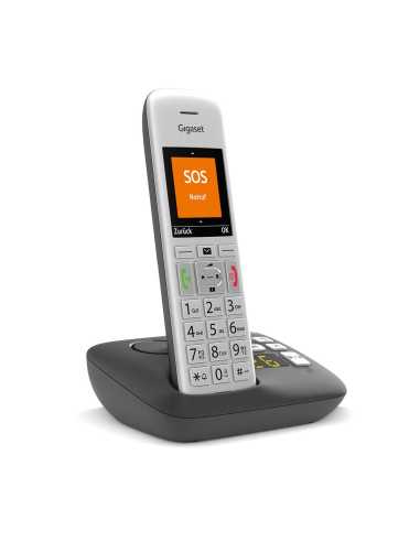 Gigaset E390A Teléfono DECT Identificador de llamadas Plata