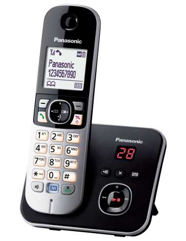 Panasonic KX-TG6821GB teléfono Teléfono DECT Identificador de llamadas Negro