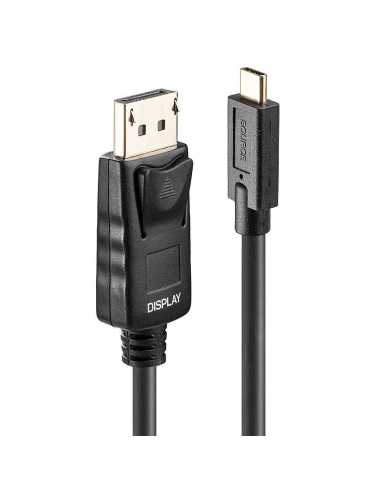 Lindy 43305 adaptador de cable de vídeo 5 m USB Tipo C DisplayPort Negro
