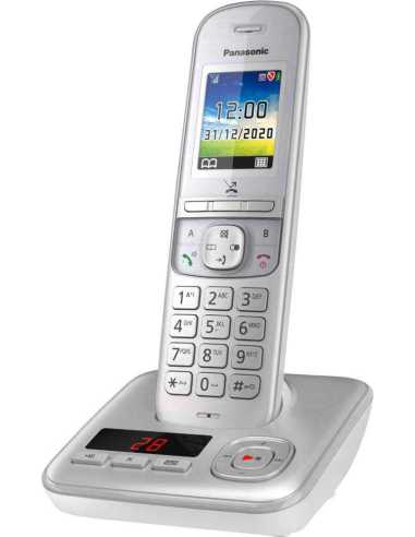 Panasonic KX-TGH720 Teléfono DECT Identificador de llamadas Perlado, Plata
