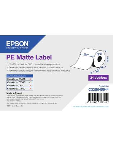 Epson PE Matte Label - Continuous Roll 51mm x 29m