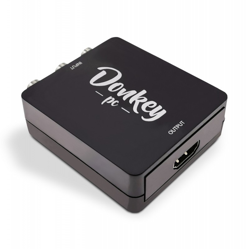 Donkey pc – Conversor RCA a HDMI. Conmutador HDMI de señal 720 / 1080P. Convertidor VHS a Digital. Conversor VGA a HDMI.