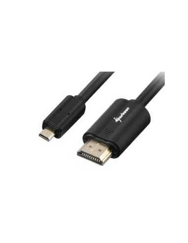 Sharkoon 1.5m, HDMI Micro HDMI cable HDMI 1,5 m HDMI tipo A (Estándar) HDMI tipo D (Micro) Negro