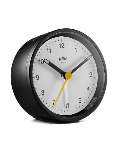 Braun BC12BW Reloj despertador analógico Negro, Blanco