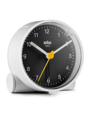 Braun BC01WB Reloj despertador analógico Negro, Blanco