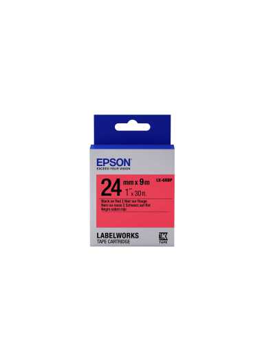 Epson Cinta color pastel - LK-6RBP negro rojo pastel 24 9
