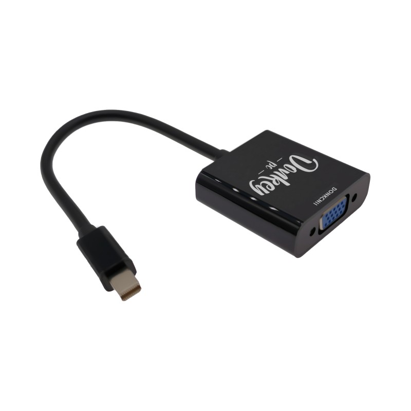 Donkey pc – Adaptador Mini DisplayPort a VGA, 1080p 60Hz de vídeo con conectores dorados. Adaptador Macbook Thunderbolt a VGA.