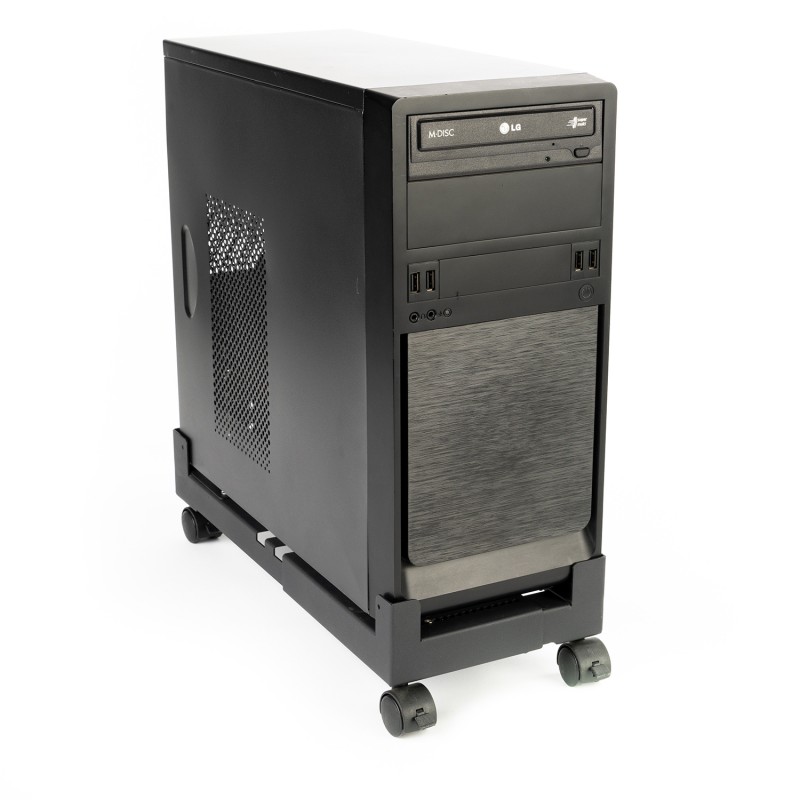 Comprar Soporte cpu para instalacion bajo mesa giratorio 360º equip acero  color negro max. 10kgs 650892 