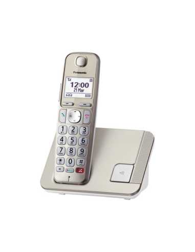 Panasonic KX-TGE250 Teléfono DECT Identificador de llamadas Champán, Oro