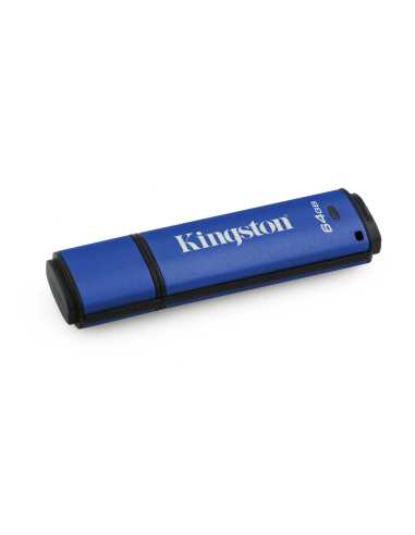 Kingston Technology DataTraveler Vault Privacy 3.0 64GB unidad flash USB USB tipo A 3.2 Gen 1 (3.1 Gen 1) Azul