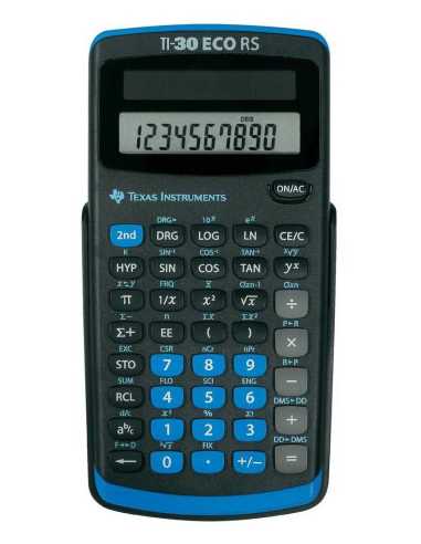 Texas Instruments TI-30 ECO RS calculadora Bolsillo Calculadora científica Negro