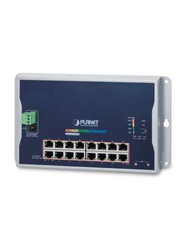 PLANET WGS-4215-16P2S switch Gestionado L2 Gigabit Ethernet (10 100 1000) Energía sobre Ethernet (PoE) Negro