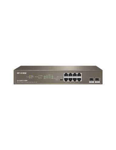 IP-COM Networks G1110P-8-150W switch Gigabit Ethernet (10 100 1000) Energía sobre Ethernet (PoE) 1U Gris