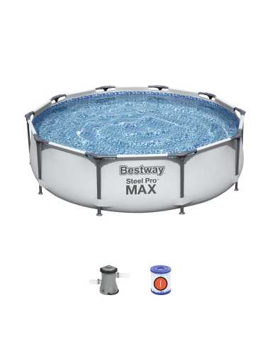 Bestway Steel Pro 56408 piscina sobre suelo Piscina con anillo hinchable Círculo 4678 L Azul