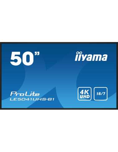 iiyama LE5041UHS-B1 pantalla de señalización Pantalla plana para señalización digital 125,7 cm (49.5") LCD 350 cd m² 4K Ultra