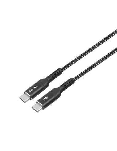 CoolBox COO-CAB-UC-60W cable USB 1,2 m USB C Negro, Plata