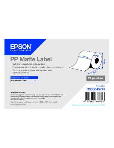 Epson C33S045742 etiqueta de impresora Blanco