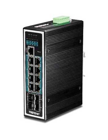 Trendnet TI-PG1284i Gestionado L2+ Gigabit Ethernet (10 100 1000) Energía sobre Ethernet (PoE) Negro