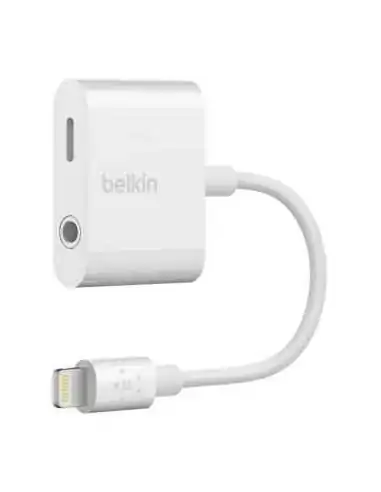 Belkin RockStar cable de teléfono móvil Blanco Lightning Lightning + 3.5mm