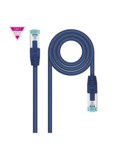 Nanocable Cable de Red Cat.7 600MHZ LSZH SFTP PIMF AWG26, Azul, 50 cm