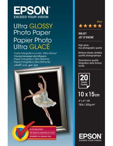 Epson Ultra Glossy Photo Paper - 10x15cm - 20 Hojas