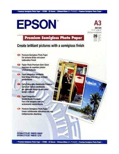 Epson Premium Semigloss Photo Paper, DIN A3, 251 g m², 20 hojas