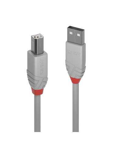 Lindy 36681 cable USB 0,5 m USB 2.0 USB A USB B Gris