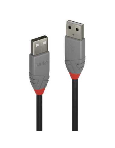 Lindy 36692 cable USB 1 m USB 2.0 USB A Negro, Gris