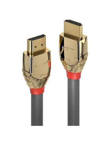 Lindy 37865 cable HDMI 7,5 m HDMI tipo A (Estándar) Oro, Gris