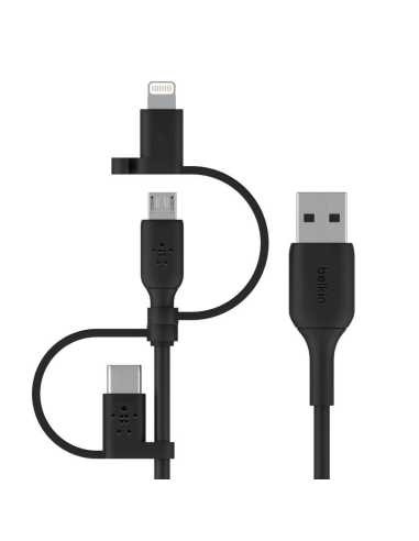 Belkin BOOST CHARGE cable USB 1 m USB A USB C Micro-USB B Lightning Negro