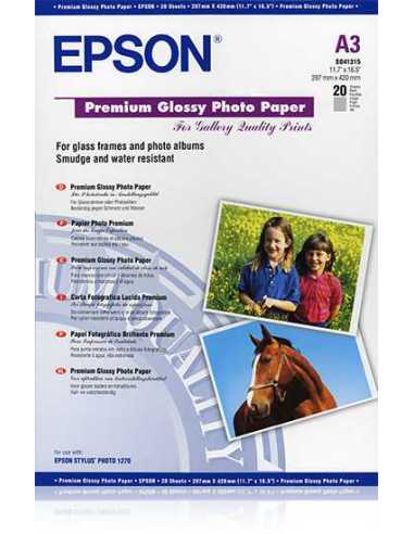 Epson Premium Glossy Photo Paper, DIN A3, 255 g m², 20 hojas