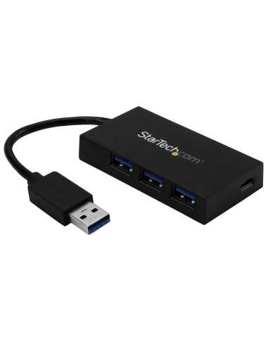 StarTech.com Ladrón Hub USB 3.0 de 4 Puertos - 5Gbps - Concentrador de 3 Puertos USB-A y 1 Puerto USB-C - Incluye Adaptador de