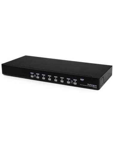 StarTech.com Conmutador Switch KVM 8 Puertos de Vídeo VGA HD15 USB 2.0 USB A - 1U Rack Estante