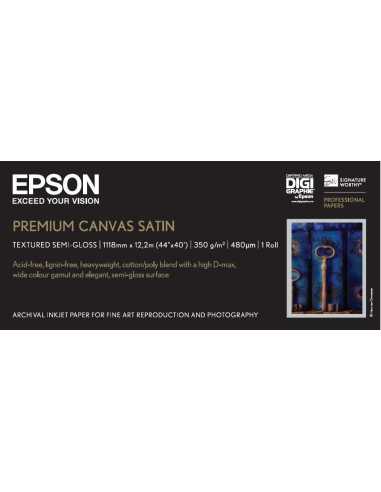 Epson Rollo de Premium Canvas Satin, 44" x 12,2 m, 350 g m²