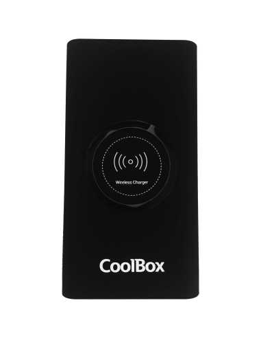 CoolBox COO-PB08KW-BK batería externa Polímero de litio 8000 mAh Cargador inalámbrico Negro